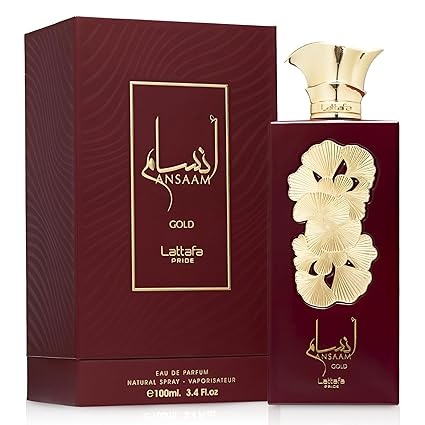 Lattafa Ansaam Gold Eau De Parfum Spray for Unisex, 3.4 Ounce